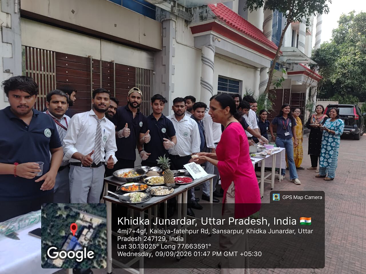 Students and faculty participating in 11th Ayurveda Day