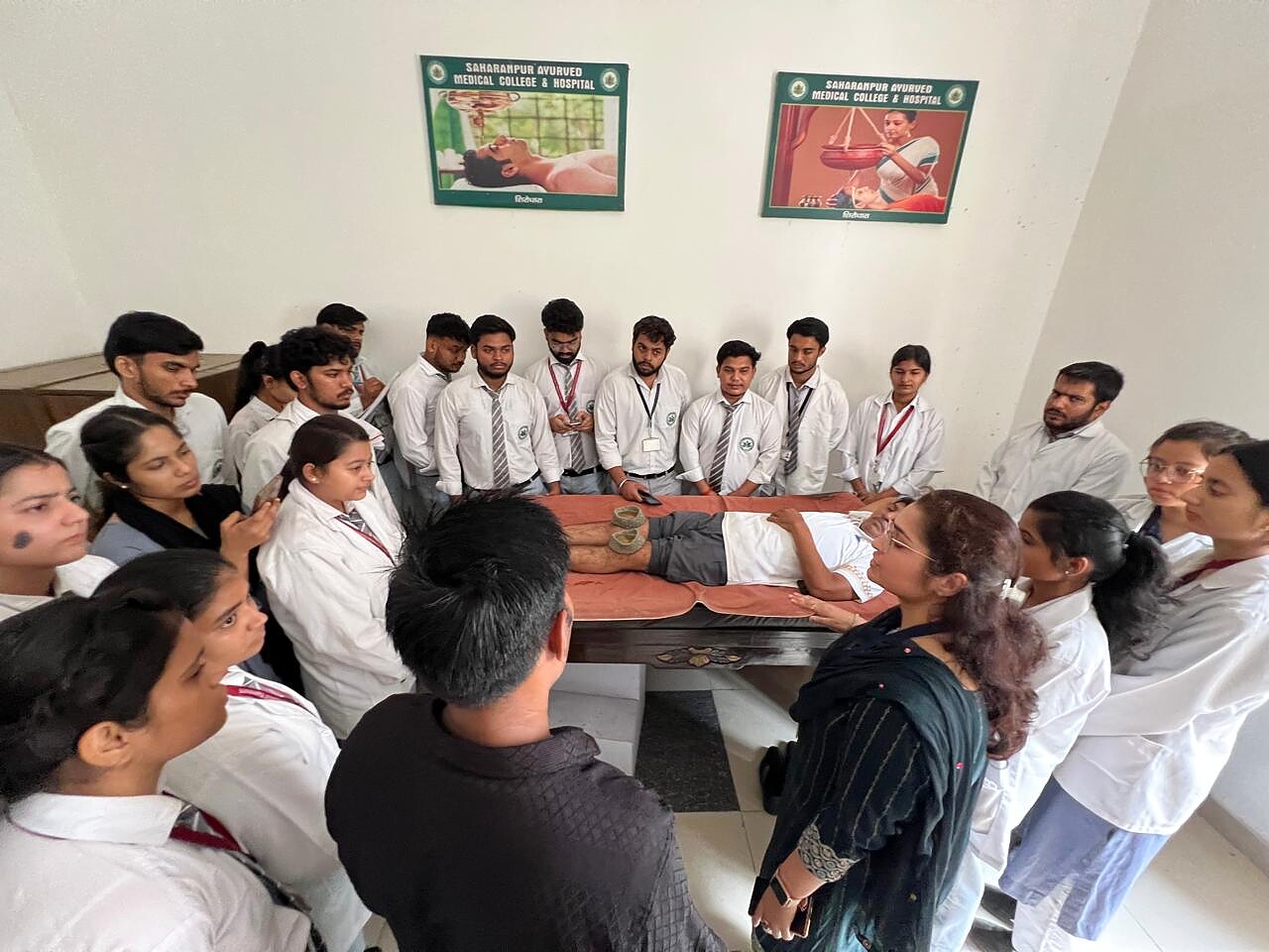 Panchakarma practical demonstration for BAMS students