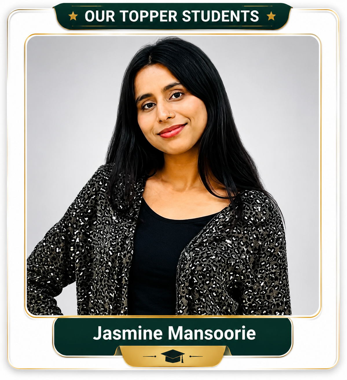 Jasmine Mansoorie - topper student