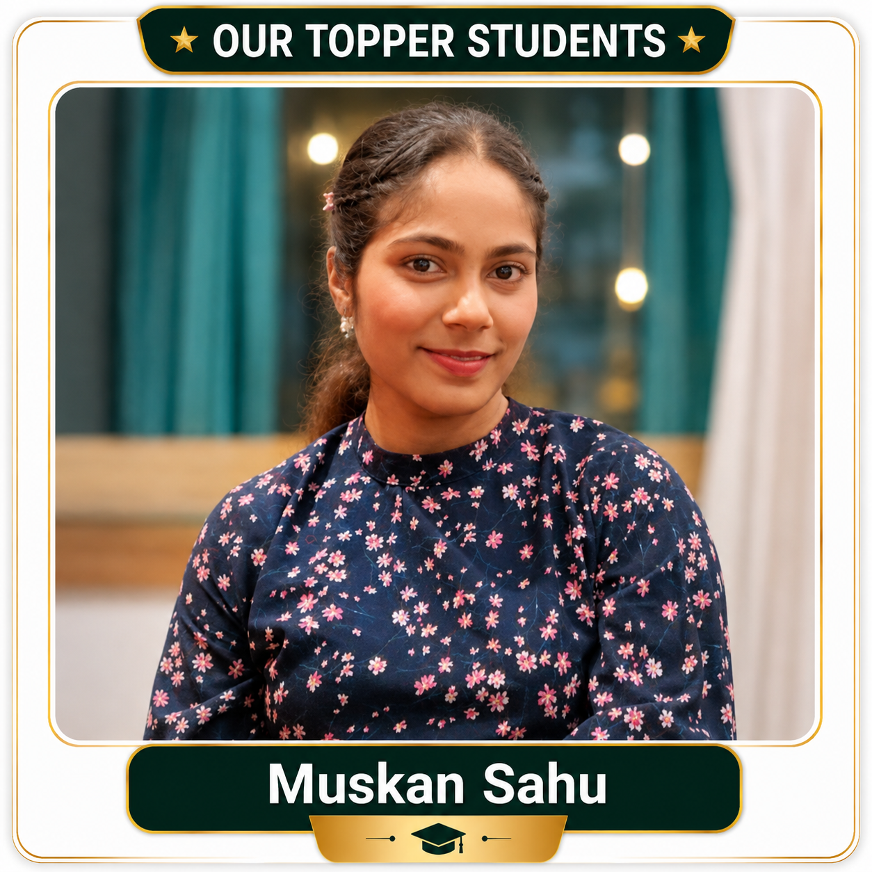 Muskan Sahu - topper student